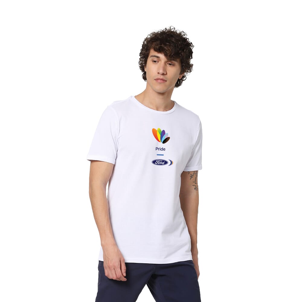 GB Pima  Pride Unisex Round Neck T-shirt - White